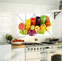 Waterproof Kitchen Fresh Fruit Juice Wallpaper/Wall Sticker Multicolour - Kitchen Wall Coverings Area ( 59Cm X 91Cm )-thumb1