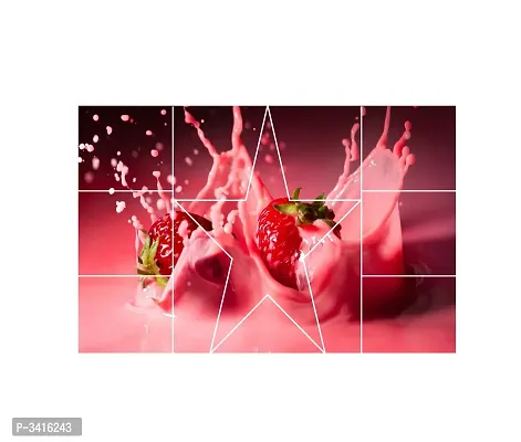 Waterproof Kitchen Strawberry Wallpaper/Wall Sticker Multicolour - Kitchen Wall Coverings Area ( 60Cm X 91Cm )-thumb3