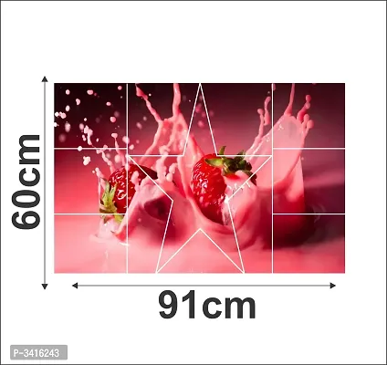 Waterproof Kitchen Strawberry Wallpaper/Wall Sticker Multicolour - Kitchen Wall Coverings Area ( 60Cm X 91Cm )-thumb4