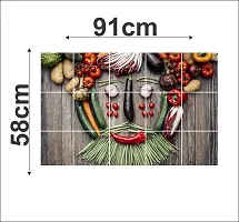 Waterproof Kitchen Abstract Decorative Kitchen Spices Wallpaper/Wall Sticker Multicolour - Kitchen Wall Coverings Area ( 58Cm X 91Cm )-thumb3