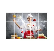 Waterproof Kitchen Abstract Decorative Wallpaper/Wall Sticker Multicolour - Kitchen Wall Coverings Area ( 58Cm X 91Cm )-thumb2