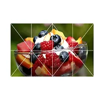 Waterproof Kitchen Strawberry and Berries Wallpaper/Wall Sticker Multicolour - Kitchen Wall Coverings Area ( 58Cm X 91Cm )-thumb2