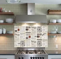 Waterproof Kitchen Decorative News Paper Wallpaper/Wall Sticker Multicolour - Kitchen Wall Coverings Area ( 58Cm X 91Cm )-thumb1