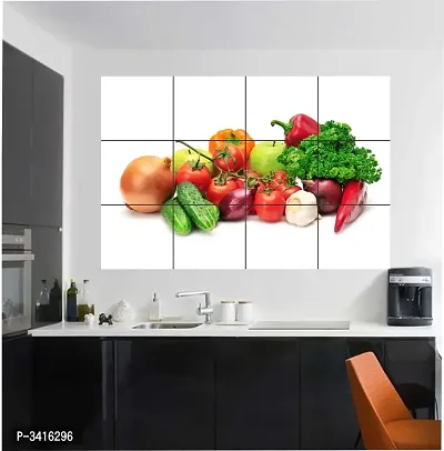 Waterproof Kitchen Fresh vegetable wall sticker Wallpaper/Wall Sticker Multicolour - Kitchen Wall Coverings Area (61Cm X92Cm)-thumb2