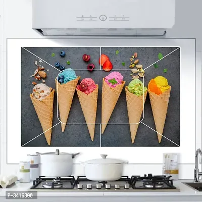 Waterproof Kitchen Creamy Waffles wall sticker Wallpaper/Wall Sticker Multicolour - Kitchen Wall Coverings Area (61Cm X92Cm)-thumb0