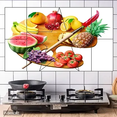 Waterproof Kitchen Vegetables with  painting brush Wallpaper/Wall Sticker Multicolour - Kitchen Wall Coverings Area (61Cm X92Cm)-thumb2