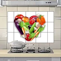 Waterproof Kitchen Vegetable heart wall sticker Wallpaper/Wall Sticker Multicolour - Kitchen Wall Coverings Area (61Cm X92Cm)-thumb1