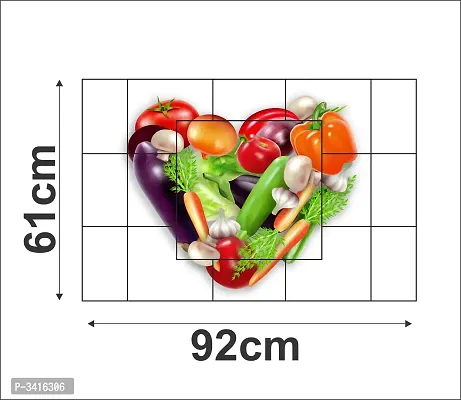 Waterproof Kitchen Vegetable heart wall sticker Wallpaper/Wall Sticker Multicolour - Kitchen Wall Coverings Area (61Cm X92Cm)-thumb4