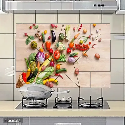 Waterproof Kitchen Vegetables  Wallpaper/Wall Sticker Multicolour - Kitchen Wall Coverings Area (61Cm X92Cm)-thumb2