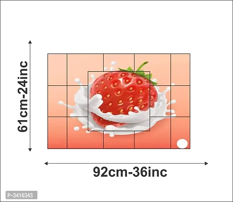 Waterproof Kitchen Strawberry wall sticker Wallpaper/Wall Sticker Multicolour - Kitchen Wall Coverings Area (61Cm X92Cm)-thumb4