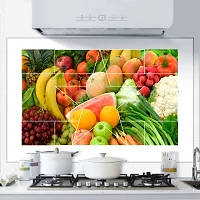 Waterproof Kitchen Healty fruits wall sticker Wallpaper/Wall Sticker Multicolour - Kitchen Wall Coverings Area (61Cm X92Cm)-thumb1