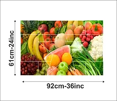 Waterproof Kitchen Healty fruits wall sticker Wallpaper/Wall Sticker Multicolour - Kitchen Wall Coverings Area (61Cm X92Cm)-thumb3