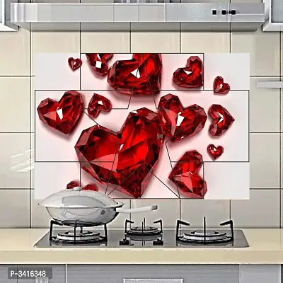 Waterproof Kitchen Crystal hearts wall sticker Wallpaper/Wall Sticker Multicolour - Kitchen Wall Coverings Area (61Cm X92Cm)-thumb0