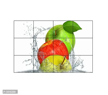 Waterproof Kitchen Healthy Apples wall sticker Wallpaper/Wall Sticker Multicolour - Kitchen Wall Coverings Area (61Cm X92Cm)-thumb3