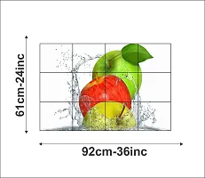 Waterproof Kitchen Healthy Apples wall sticker Wallpaper/Wall Sticker Multicolour - Kitchen Wall Coverings Area (61Cm X92Cm)-thumb3