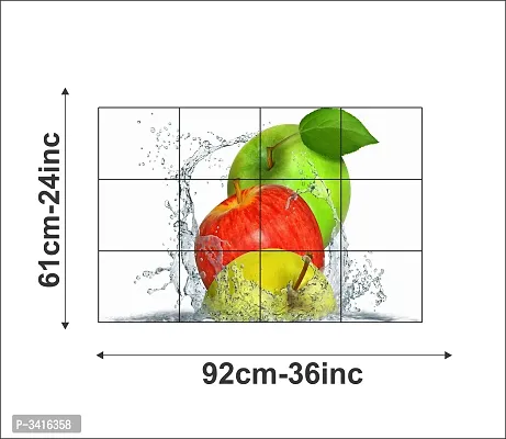 Waterproof Kitchen Healthy Apples wall sticker Wallpaper/Wall Sticker Multicolour - Kitchen Wall Coverings Area (61Cm X92Cm)-thumb4