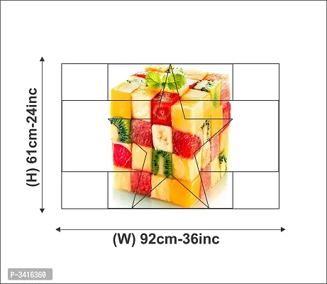 Waterproof Kitchen Fruit cube wall sticker Wallpaper/Wall Sticker Multicolour - Kitchen Wall Coverings Area (61Cm X92Cm)-thumb4