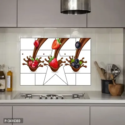 Waterproof Kitchen Chocolaty fruits wall sticker Wallpaper/Wall Sticker Multicolour - Kitchen Wall Coverings Area (61Cm X92Cm)-thumb0