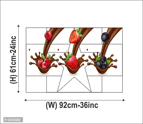 Waterproof Kitchen Chocolaty fruits wall sticker Wallpaper/Wall Sticker Multicolour - Kitchen Wall Coverings Area (61Cm X92Cm)-thumb4