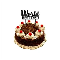 Premium "World Best Dad" Cake Topper /  Cake Decoration Item / Special   Cake Decoration For Kids Wife Husband Friend Cousin - Pack Of 1-thumb2