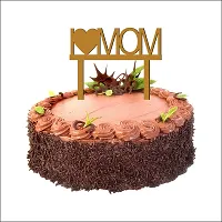 Premium  I Love Mom Cake Topper /Cake Decoration Item / Special Cake Decoration For Kids Wife Husband Friend Cousin - Pack Of 1-thumb1