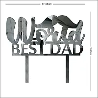 Premium "World Best Dad" Cake Topper /  Cake Decoration Item / Special   Cake Decoration For Kids Wife Husband Friend Cousin - Pack Of 1-thumb3