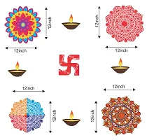 Premium Floral Rangoli Combo Sticker For Diwali With Diyas And Ganesh _As544-thumb3