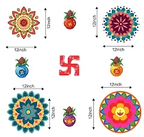 Premium Floral Rangoli Combo Sticker For Diwali With Decorative Kalash And Ganesh _As549-thumb3