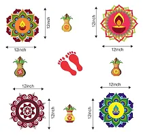 Premium Floral Rangoli Combo Sticker For Diwali With Decorative Kalash _As575-thumb3