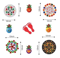 Premium Floral Rangoli Combo Sticker For Diwali With Kalash _As582-thumb3