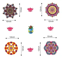 Premium Floral Rangoli Combo Sticker For Diwali With Kalash And Lotus _As597-thumb3