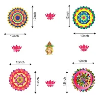 Premium Floral Rangoli Combo Sticker For Diwali With Kalash And Lotus _As600-thumb3