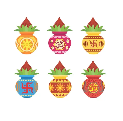 Puja Themed Vinyl Wall Stickers