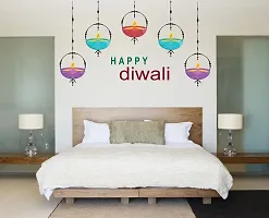 Premium "Happy Diwali" Wall Sticker Item Size: 78cm X137cm-thumb2