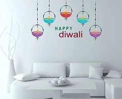 Premium "Happy Diwali" Wall Sticker Item Size: 78cm X137cm-thumb1