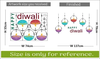 Premium "Happy Diwali" Wall Sticker Item Size: 78cm X137cm-thumb3