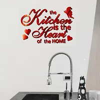 3D Acrylic Mirror Effect Wall Decals Home Decoration The Kitchen is The Heart of The Home-thumb2