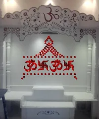 Om and Swastick Acrylic 3D Mirror Wall Sticker-thumb2