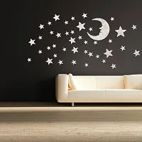 Acrylic Wall Sticker Moon Stars DIY Acrylic Mirror Wall Art Sticker Decals Removable Home Décor-thumb1