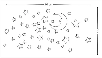 Acrylic Wall Sticker Moon Stars DIY Acrylic Mirror Wall Art Sticker Decals Removable Home Décor-thumb3