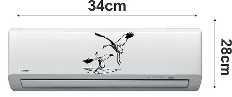 Birds Land On Lake Decorative AC Sticker-thumb2