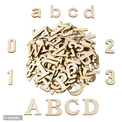 Paintable Numbers And Alphabets Wooden Laser Cut Decoration For Kids