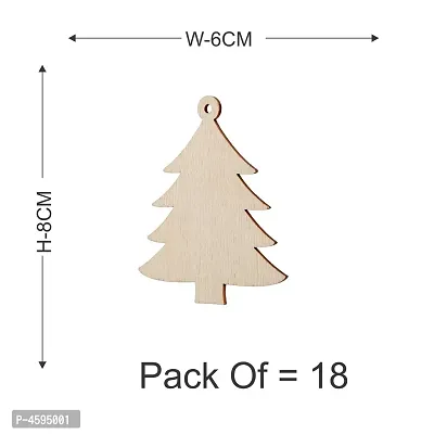 Paintable Christmas Tree Wooden Laser Cut Decoration For Kids-thumb4