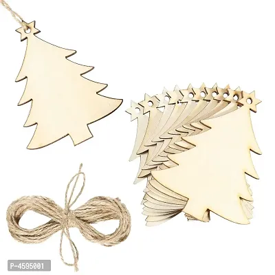 Paintable Christmas Tree Wooden Laser Cut Decoration For Kids