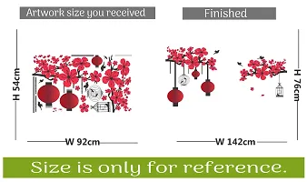 Chinese Lamps in Double Sheet' Wall Sticker PVC Vinyl (76X142 cm)-thumb1