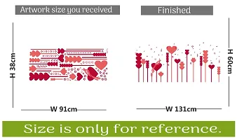 Hearts for My Sweet Love' Wall Stickernbsp; ( PVC Vinyl, 60 X 131 )-thumb3