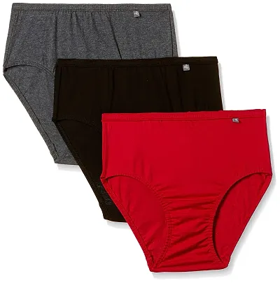 Buy Lenzey Women's Cotton Mid Waist Comfort Panty Briefs / Hipster