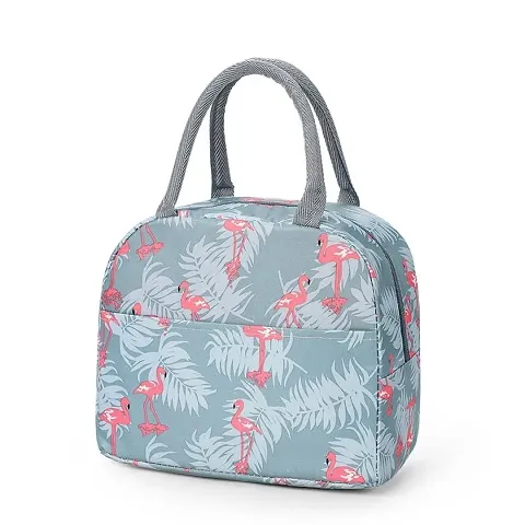 Fancy Canvas Printed Insulated Lunch Bags For Unisex