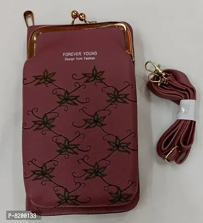 Colorful Heart Embroidery Mobile Phone Bag Touch Screen - Temu