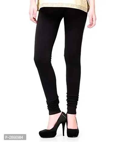 Elegant Cotton Solid Leggings-thumb0